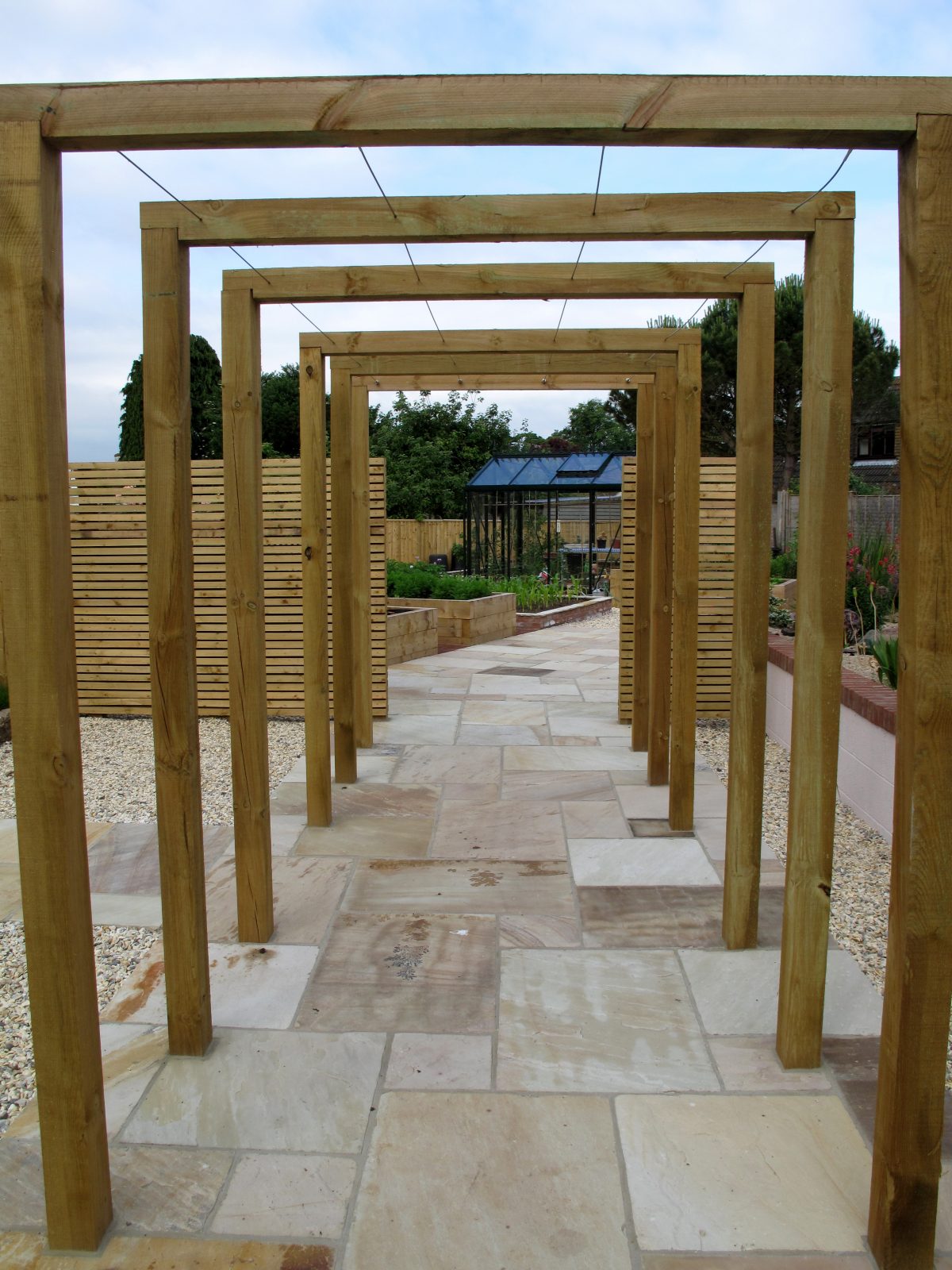 Contemporary pergola in Backwell