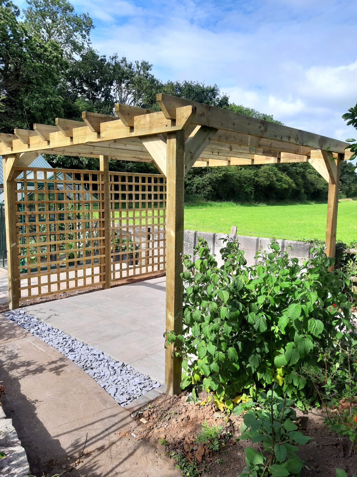 Softwood pergola in Backwell