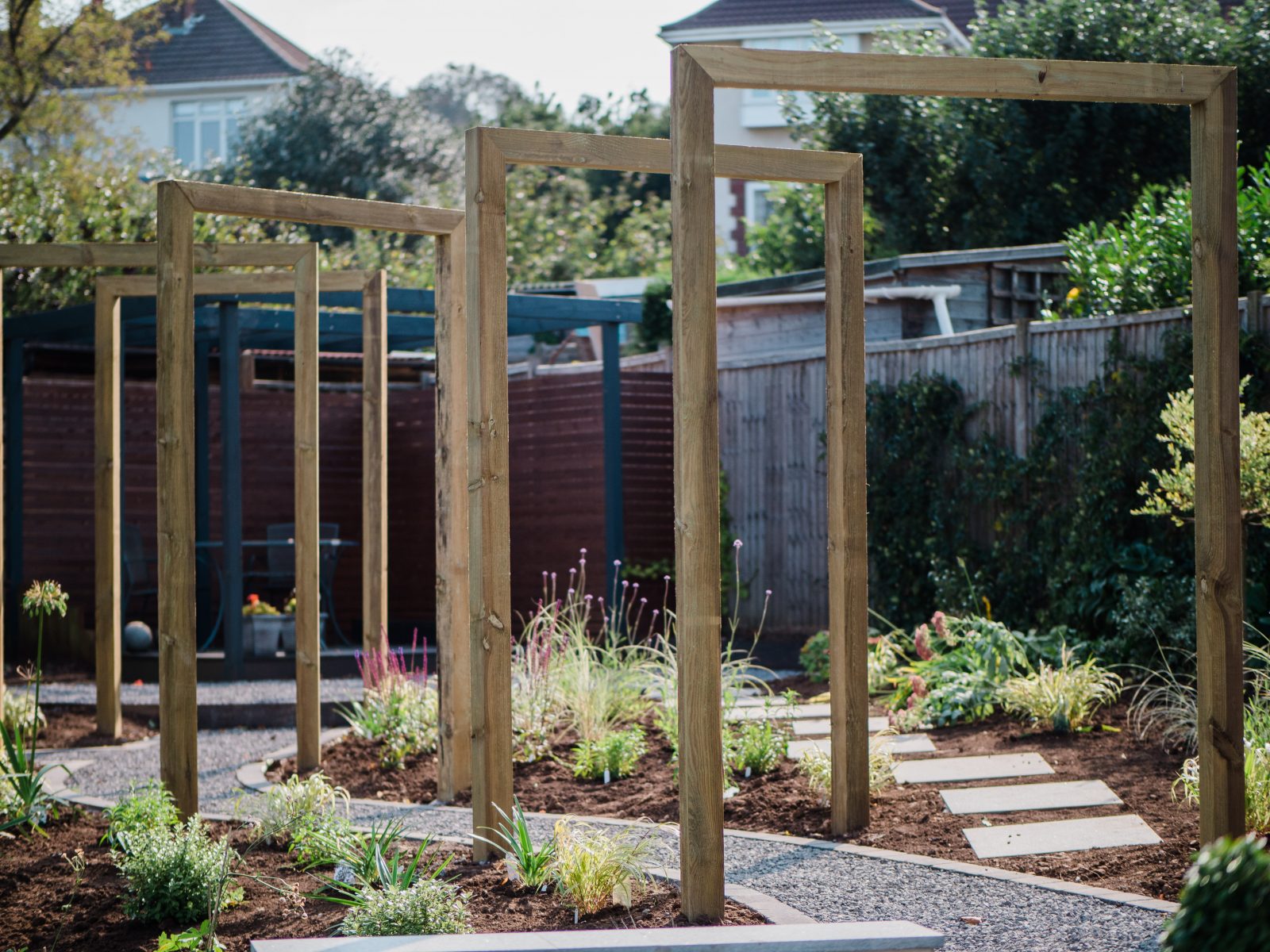 Timber archways in Clevedon