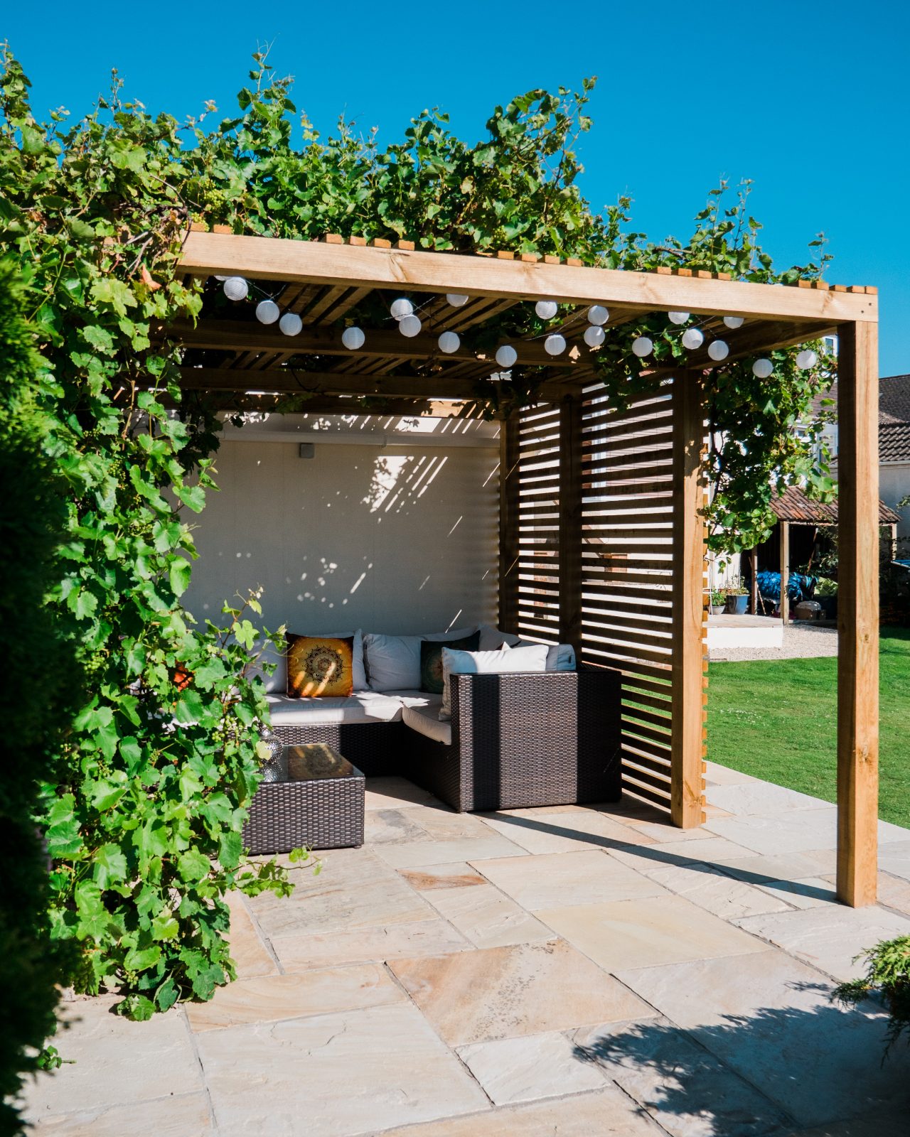 Timber pergola in Weston-super-Mare