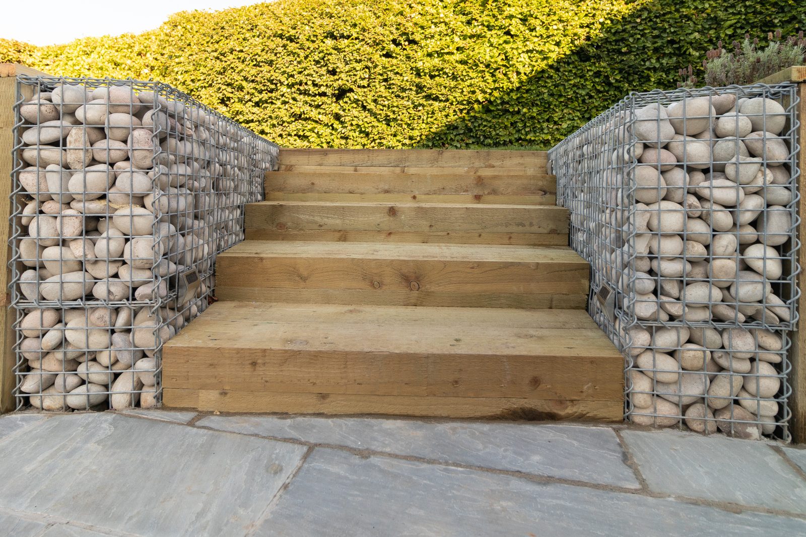 Gabion steps in Shipham