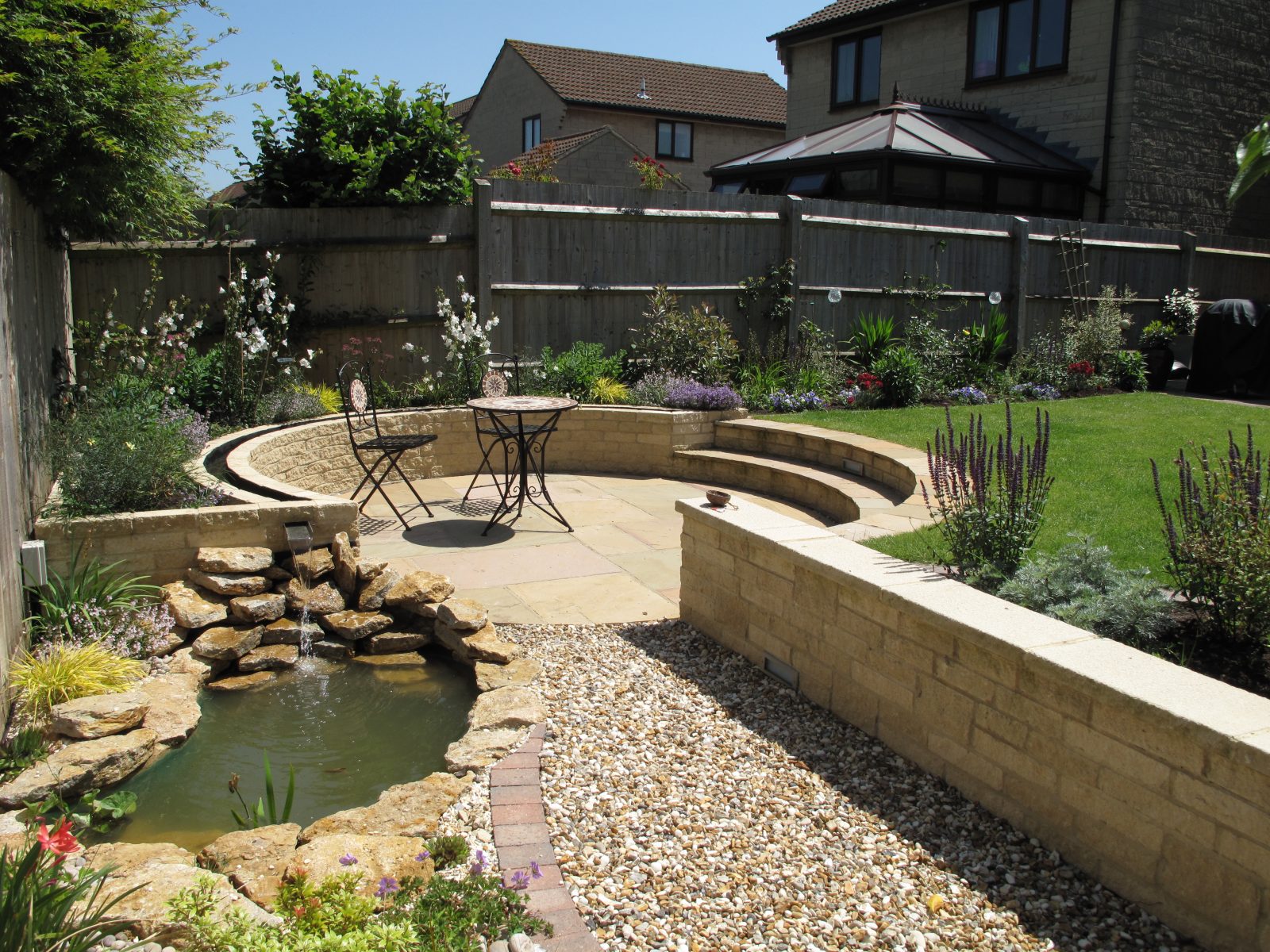 Round seating area in Weston-super-Mare